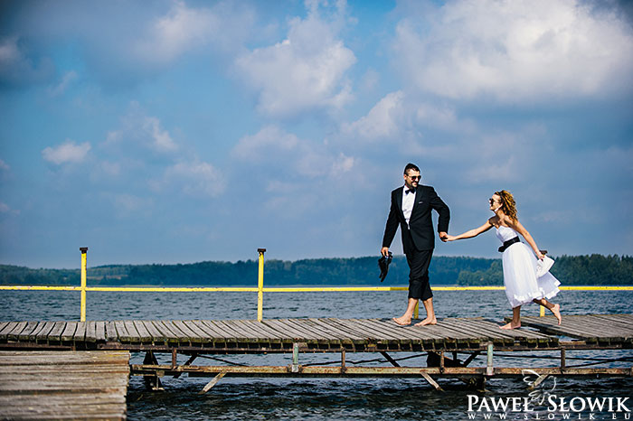 zdjęcia ślubne nad jeziorem