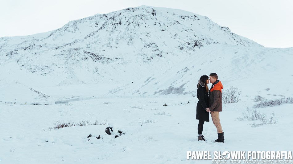 zimowa sesja narzeczeńska Islandia