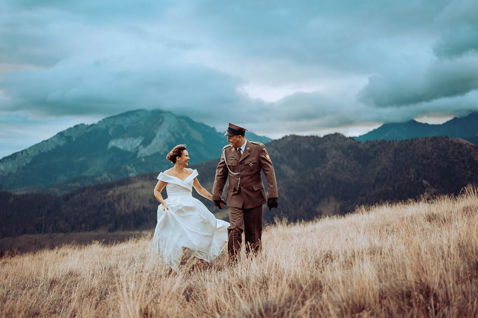 sesja poślubna w tatrach wojskowy