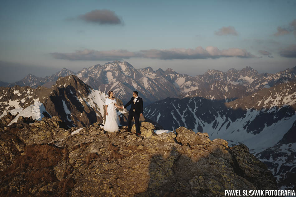 sesja po ślubie w górach Świnica