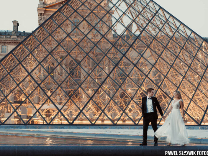 Sesja ślubna w Paryżu louvre